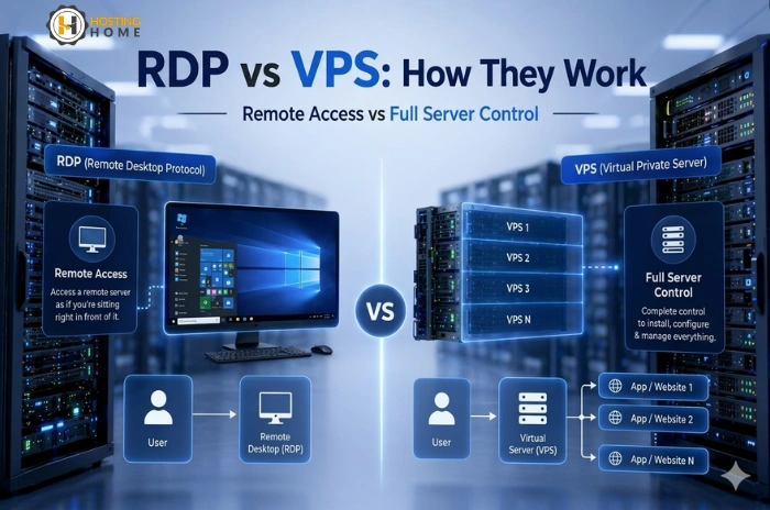 RDP vs VPS How They Work